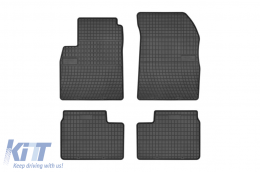 Specific rubber mats suitable for Nissan Micra MK13 2010-2016, 4-piece set, black color from Frogum El Toro series - ABFMN6023871