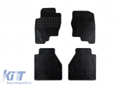 Specific rubber mats suitable for Nissan Navara after 2005, Pathfinder after 2006, 4-piece set, black color-image-6228683