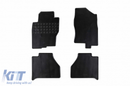Specific rubber mats suitable for Nissan Navara D/C after 2010, 4-piece set, black color - ABFMN6018774