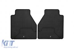 Specific rubber mats suitable for Nissan Navara, Pathfinder after 2010, 4-piece set, black color-image-6228694