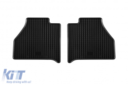 Specific rubber mats suitable for Nissan Navara Le New after 2007, 4-piece set, black color-image-6248800