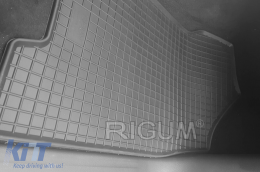 Specific rubber mats suitable for Nissan Navara after 2016, Renault Alaskan after 2017, 4-piece set, black color-image-6249507