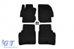 image-49-Specific rubber mats suitable for Nissan Note 2006-2013, 4-piece set, black color