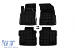 image-73-Specific rubber mats suitable for Nissan Note 2013-2020, 4-piece set, black color