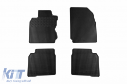 Specific rubber mats suitable for Nissan Note after 2006, 4-piece set, black color-image-6228698