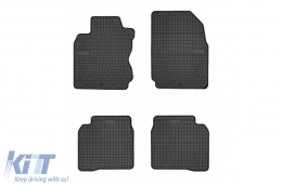 Specific rubber mats suitable for Nissan Note 2006-2012, 4-piece set, black color from Frogum El Toro series - ABFMN6019118