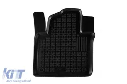Specific rubber mats suitable for Nissan NV200 after 2009, 3-piece set, black color-image-6215961