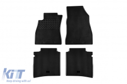 Specific rubber mats suitable for Nissan Pulsar after 2014, 4-piece set, black color-image-6228862