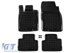 Specific rubber mats suitable for Nissan Qashqai after 2014, 4-piece set, black color - ABFMN6016389