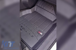 Specific rubber mats suitable for Nissan Qashqai I +2 2006-2013, 4-piece set, black color, with 24-month warranty from Frogum 3D ProLine series.-image-6220837