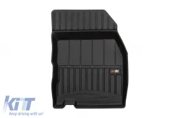 Specific rubber mats suitable for Nissan Qashqai 2013-2021, 4-piece set, black color, with 24-month warranty from Frogum 3D ProLine series.-image-6222100