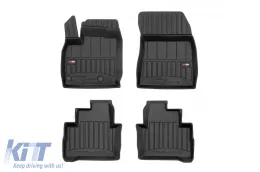 image-75-Specific rubber mats suitable for Nissan Qashqai after 2021, 4-piece set, black color, with 24-month warranty