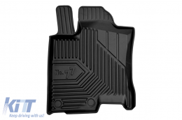 Specific rubber mats suitable for Nissan Qashqai +2 2006-2013, 4-piece set, black color-image-6226597