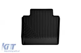 Specific rubber mats suitable for Nissan Qashqai +2 2006-2013, 4-piece set, black color-image-6226599