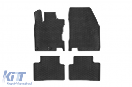 Specific rubber mats suitable for Nissan Qashqai after 2014, 4-piece set, black color - ABFMN6018699