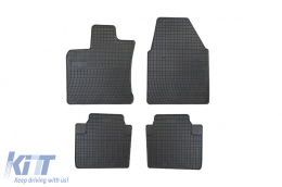 Specific rubber mats suitable for Nissan Qashqai +2 2007-2013, 4-piece set, black color from Frogum El Toro series - ABFMN6019259