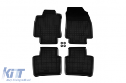 image-62-Specific rubber mats suitable for Nissan Tiida 2004-2012, 4-piece set, black color