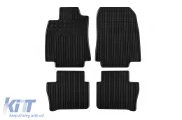 image-58-Specific rubber mats suitable for Nissan Tiida hatchback, sedan after 2007, 4-piece set, black color