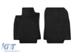Specific rubber mats suitable for Nissan Tiida hatchback, sedan after 2007, 4-piece set, black color-image-6228713