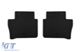 Specific rubber mats suitable for Nissan Tiida hatchback, sedan after 2007, 4-piece set, black color-image-6228714