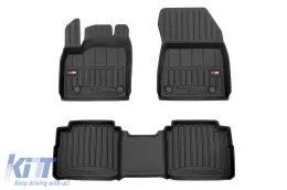 image-71-Specific rubber mats suitable for Nissan X-Trail after 2021, 3-piece set, black color, with 24-month warranty