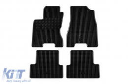 Specific rubber mats suitable for Nissan X-Trail 2007-2013, 4-piece set, black color - ABFMN6023536