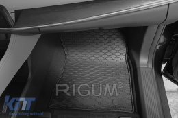 Specific rubber mats suitable for Nissan X-Trail e-Power after 2023, 4-piece set, black color-image-6250207