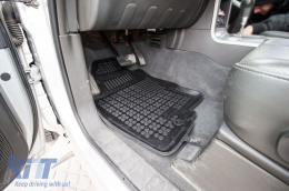 Specific rubber mats suitable for Nissan Pathfinder 2008-2012, 4-piece set, black color-image-6215918