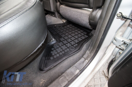 Specific rubber mats suitable for Nissan Pathfinder 2008-2012, 4-piece set, black color-image-6215919