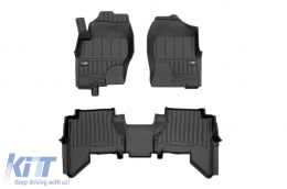 image-31-Specific rubber mats suitable for Nissan Pathfinder III 2005-2014, 4-piece set, black color, with 24-month warranty from Frogum 3D ProLine series.