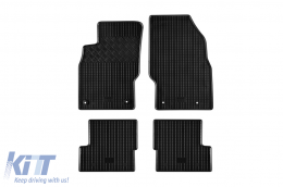 Specific rubber mats suitable for Opel Adam after 2013, 4-piece set, black color-image-6249697