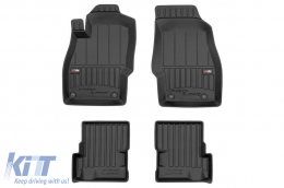 image-54-Specific rubber mats suitable for Opel Adam hatchback 2012-2019, 4-piece set, black color, with 24-month warranty from Frogum 3D ProLine series.