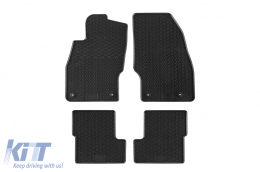 Specific rubber mats suitable for Opel Adam 2013-2019, 4-piece set, black color