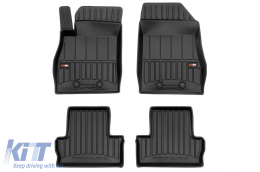 Specific rubber mats suitable for Opel Ampera 2012-2014, 4-piece set, black color, with 24-month warranty from Frogum 3D ProLine series.-image-6222846