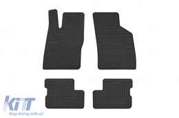 Specific rubber mats suitable for Opel Astra F 1991-2002, 4-piece set, black color from Frogum El Toro series - ABFMO6023944