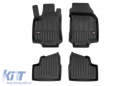 image-44-Specific rubber mats suitable for Opel Astra G wagon 1998-2009, 4-piece set, black color, with 24-month warranty from Frogum 3D ProLine series.
