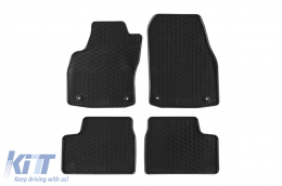 Specific rubber mats suitable for Opel Astra H 2004-2009, 4-piece set, black color-image-6227475