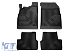 Specific rubber mats suitable for Opel Astra J 2009-2015, Chevrolet Cruze 2008-2016, 4-piece set, black color-image-6226585