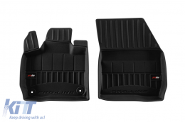 Specific rubber mats suitable for Opel Astra Electric after 2022, 3-piece set, black color, with 24-month warranty-image-6220589