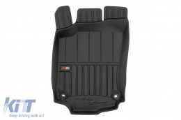 Specific rubber mats suitable for Opel Combo C 2001-2011, 4-piece set, black color, with 24-month warranty from Frogum 3D ProLine series.-image-6223003