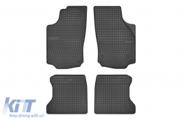 Specific rubber mats suitable for Opel Combo C 2001-2011, 5 seats, 4-piece set, black color from Frogum El Toro series - ABFMO6023913