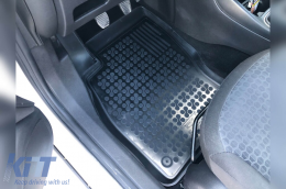Specific rubber mats suitable for Opel Corsa D 2006-2014, Corsa 2014-2019, 4-piece set, black color-image-6213799