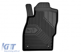 Specific rubber mats suitable for Opel Corsa D 2006-2014, Corsa 2014-2019, 4-piece set, black color-image-6226559