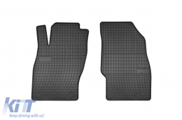 Specific rubber mats suitable for Opel Corsa D van 2006-2014, 2-piece set, black color-image-6250577