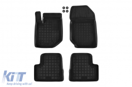 image-50-Specific rubber mats suitable for Opel Corsa F, Peugeot 208 after 2019, 4-piece set, black color