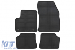 Specific rubber mats suitable for Opel Corsa F Electric, Peugeot e-208 after 2020, Opel Mokka B Electric after 2021, 4-piece set, black color - ABFMO6018339