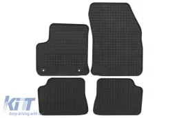 Specific rubber mats suitable for Opel Corsa F Electric, Peugeot e-208 after 2020, Opel Mokka B Electric after 2021, 4-piece set, black color-image-6226170