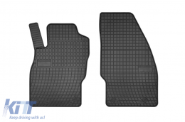 Specific rubber mats suitable for Opel Corsa van 2014-2019, 2-piece set, black color from Frogum El Toro series - ABFMO6024023