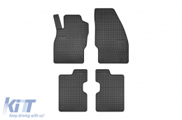 Specific rubber mats suitable for Opel Corsa 2014-2019, 4-piece set, black color from Frogum El Toro series - ABFMO6024022