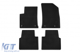 Specific rubber mats suitable for Opel Crossland X after 2017, 4-piece set, black color-image-6228351